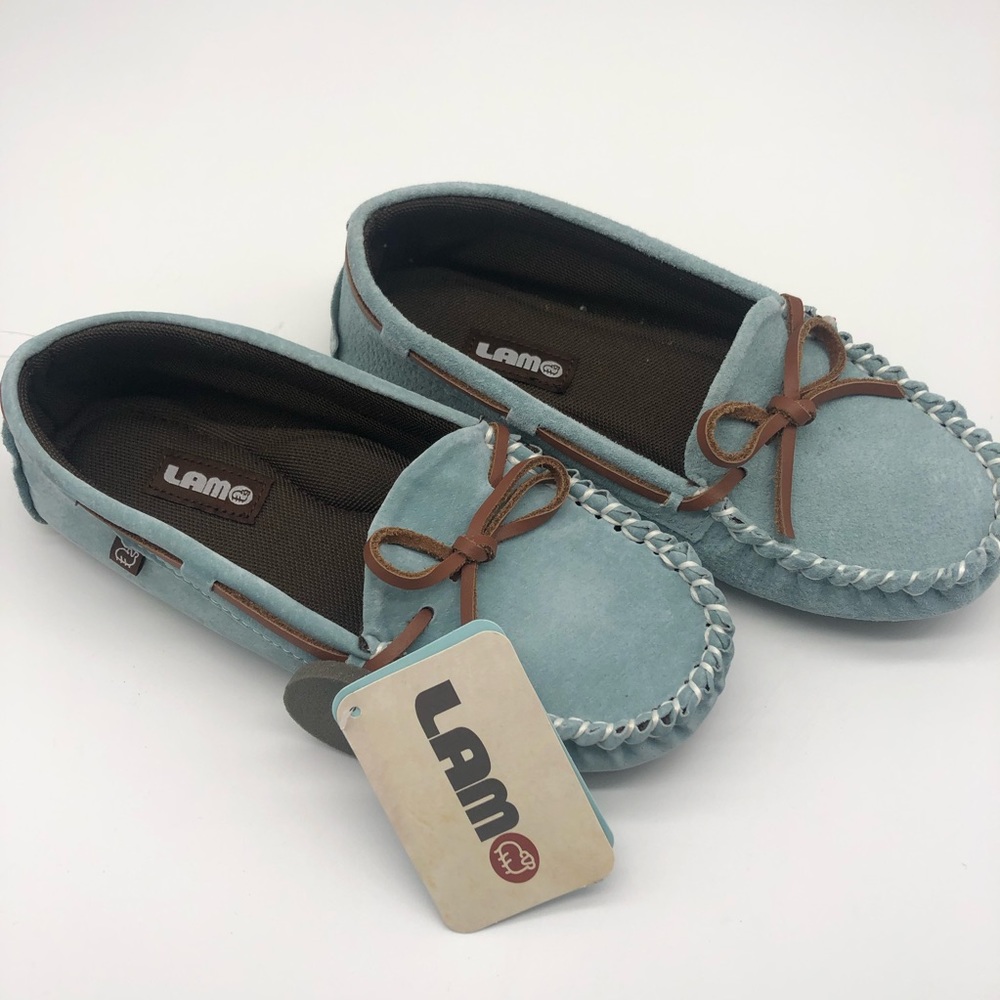 Lamo Women’s Teen Size 5 Slip On Slippers Snake Sabrina Moc ll Moccasins New
